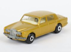 Matchbox Lesney Superfast ModelMB-24 Rolls Royce Silver Shadow with rare GOLD body and WIDE 5-Spoke