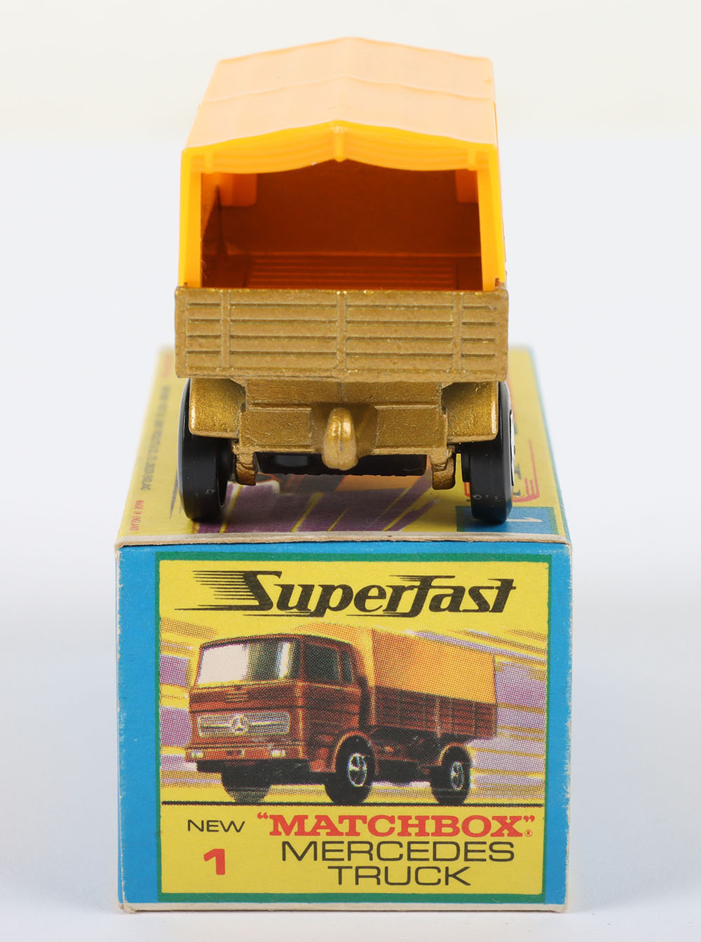Matchbox Lesney Superfast MB-1 Mercedes Truck with THIN 4-Spoke wheels - Image 4 of 5