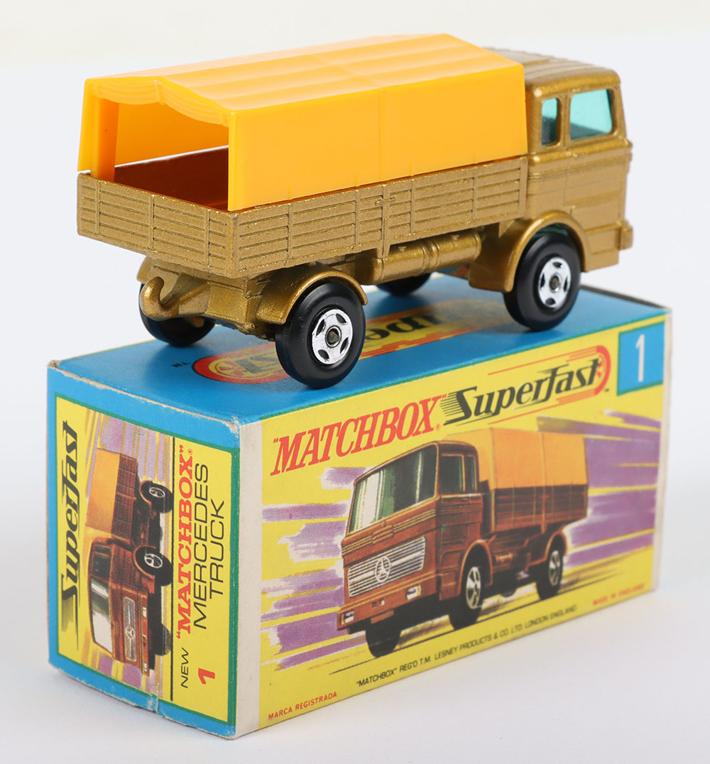 Matchbox Lesney Superfast MB-1 Mercedes Truck with THIN 4-Spoke wheels - Image 2 of 5