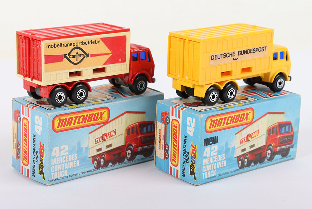 Two Matchbox Lesney Superfast MB-42 Container Truck Boxed Models - Bild 2 aus 5