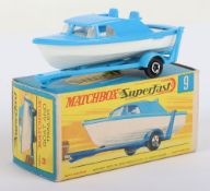 Matchbox Lesney Superfast  MB-9 Boat and Trailer, Transitional model