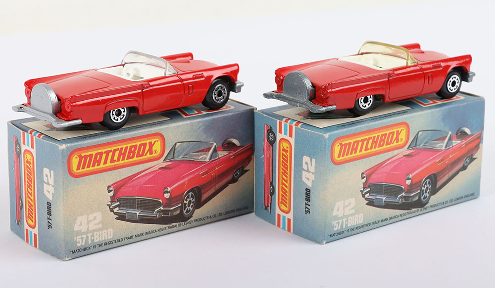 Two Matchbox Lesney Superfast MB-42 ’57 T-Bird Boxed Models - Image 3 of 6