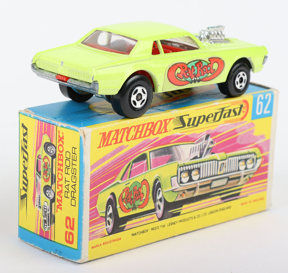 Matchbox Lesney Superfast MB-62 Rat Rod Dragster, variation with LIGHT YELLOW-GREEN bodyl - Bild 2 aus 5