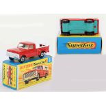 Matchbox Lesney Superfast MB-6 Ford Pick-Up with THIN 5-Spoke wheels and GREEN base