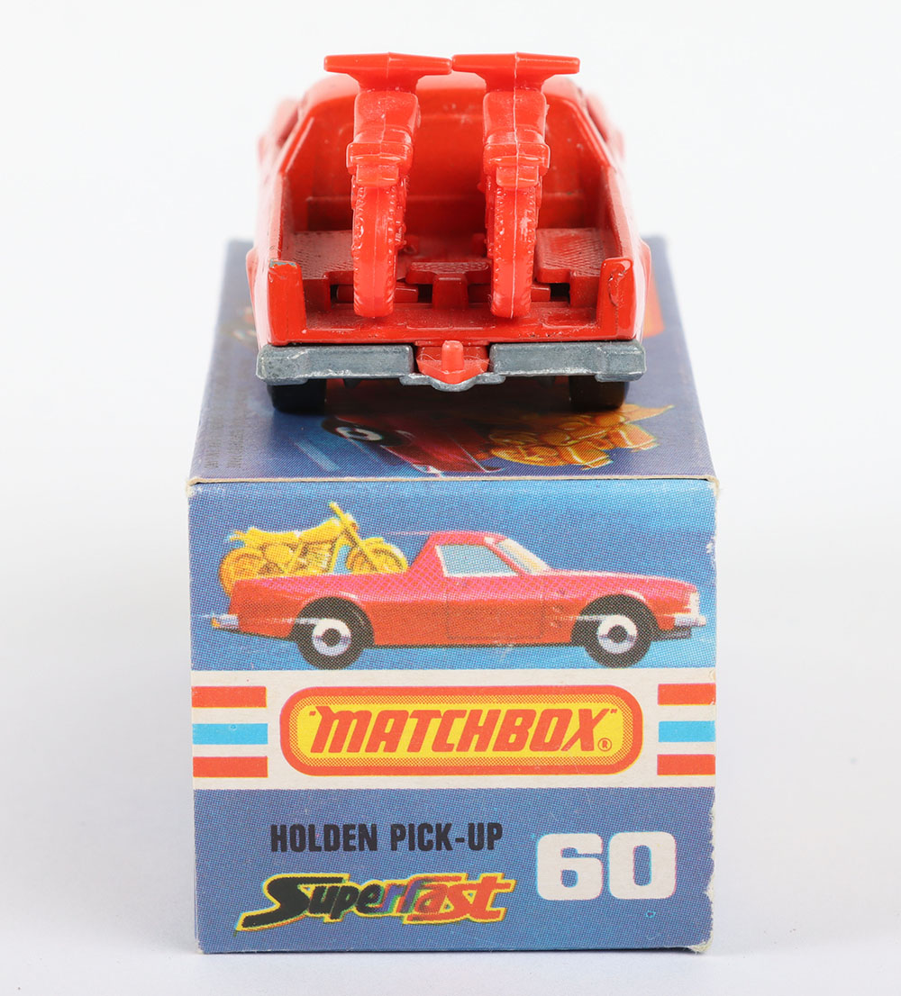 Matchbox Lesney Superfast MB-60 Holden Pick-Up with hard to find SUN label and rare RED INTERIOR - Bild 4 aus 5