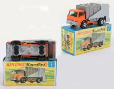 Matchbox Lesney Superfast MB-7 Ford Refuse Truck with 2nd issue WIDE 4-Spoke wheels