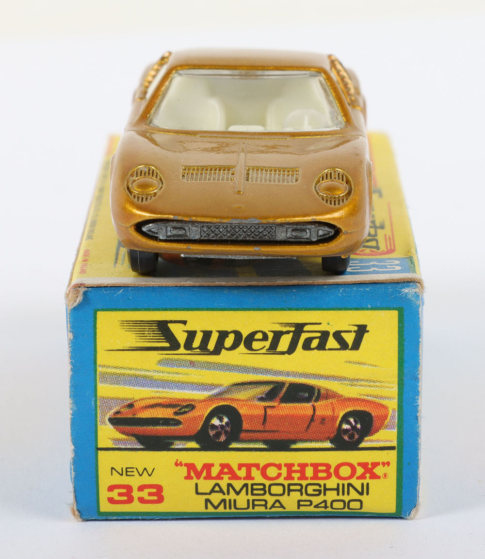 Matchbox Lesney Superfast MB-33 Lamborghini Miura P400, Transitional model - Image 3 of 5