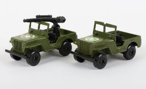 Two Matchbox Lesney Superfast MB-38-Armoured Jeep Models