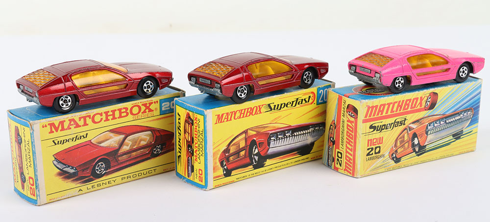 Three Matchbox Lesney Superfast Lamborghini Marzal Boxed Models - Image 2 of 5