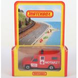 Matchbox Lesney Superfast MB-41 Ambulance with RED body and ‘NOTARTZ’ prints