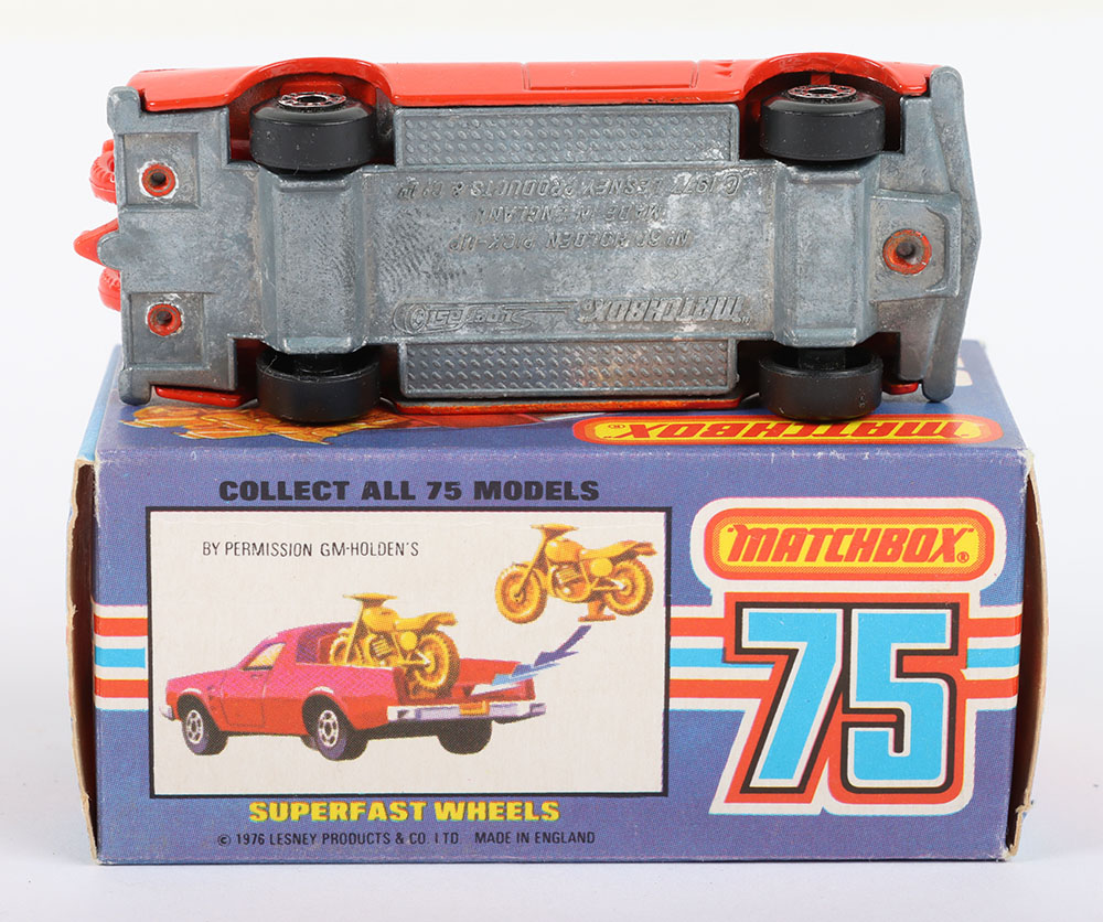 Matchbox Lesney Superfast MB-60 Holden Pick-Up with hard to find SUN label and rare RED INTERIOR - Bild 5 aus 5