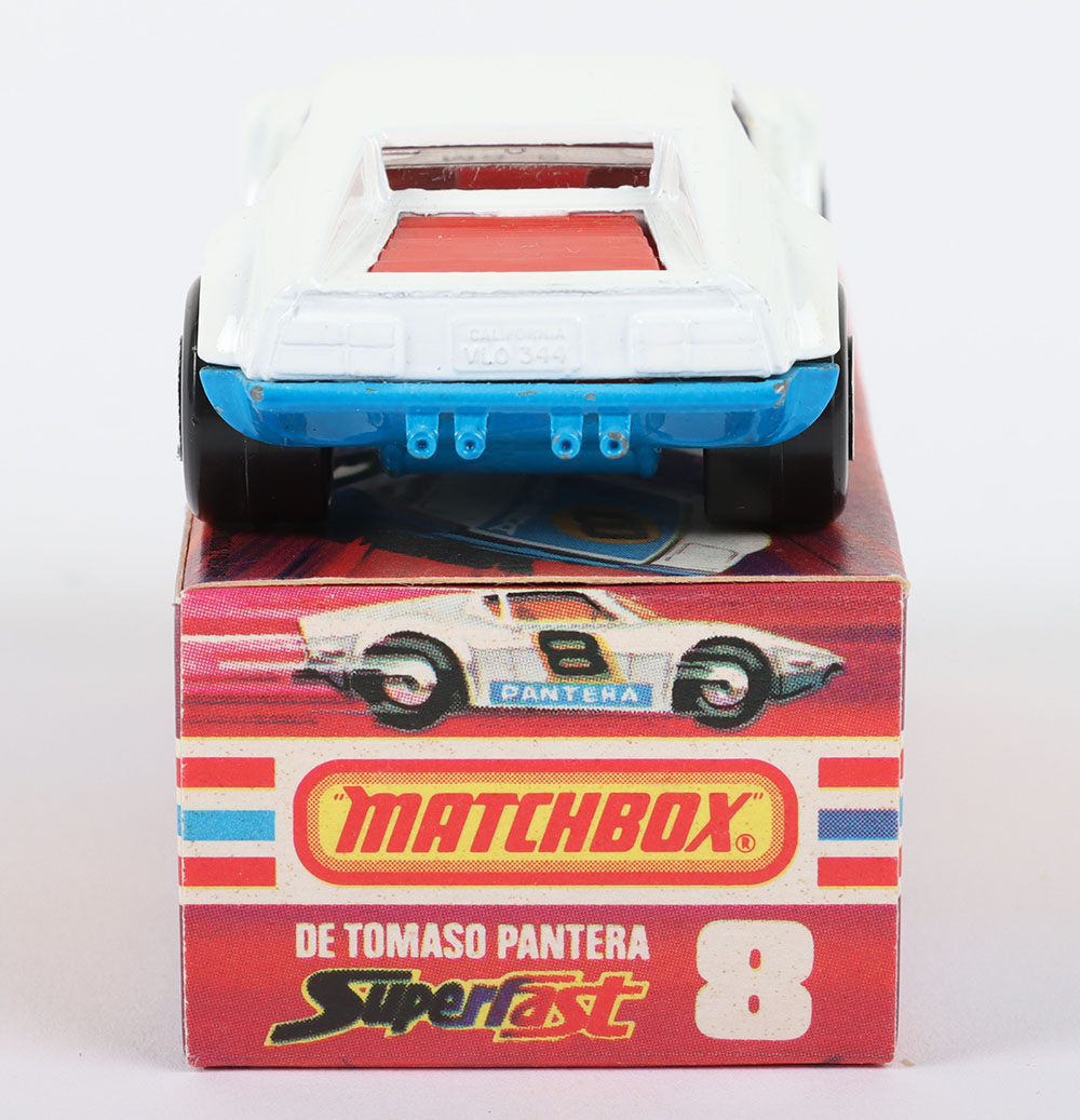 Matchbox Lesney Superfast MB-8 De Tomaso Pantera with scarce RED INTERIOR & REAR PANE - Image 6 of 7