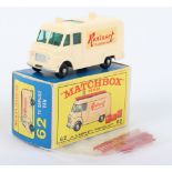 Matchbox Lesney Regular Wheels MB-62 TV Service Van with CREAM body & RENTASET TV SERVICE VAN Decals