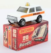 Matchbox Lesney Superfast MB-20 Police Patrol with rare combination of DARK Glass + YELLOW roof ligh