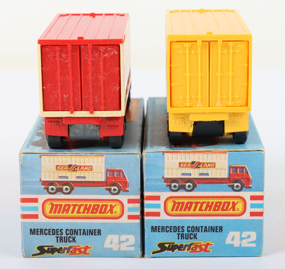 Two Matchbox Lesney Superfast MB-42 Container Truck Boxed Models - Bild 4 aus 5