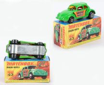 Matchbox Lesney Superfast Boxed Model MB-43 Dragon Wheels with rare UNPAINTED base