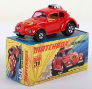 Matchbox Lesney Superfast MB-31 Volks-Dragon with Red body & EYES label, CREAM seats 