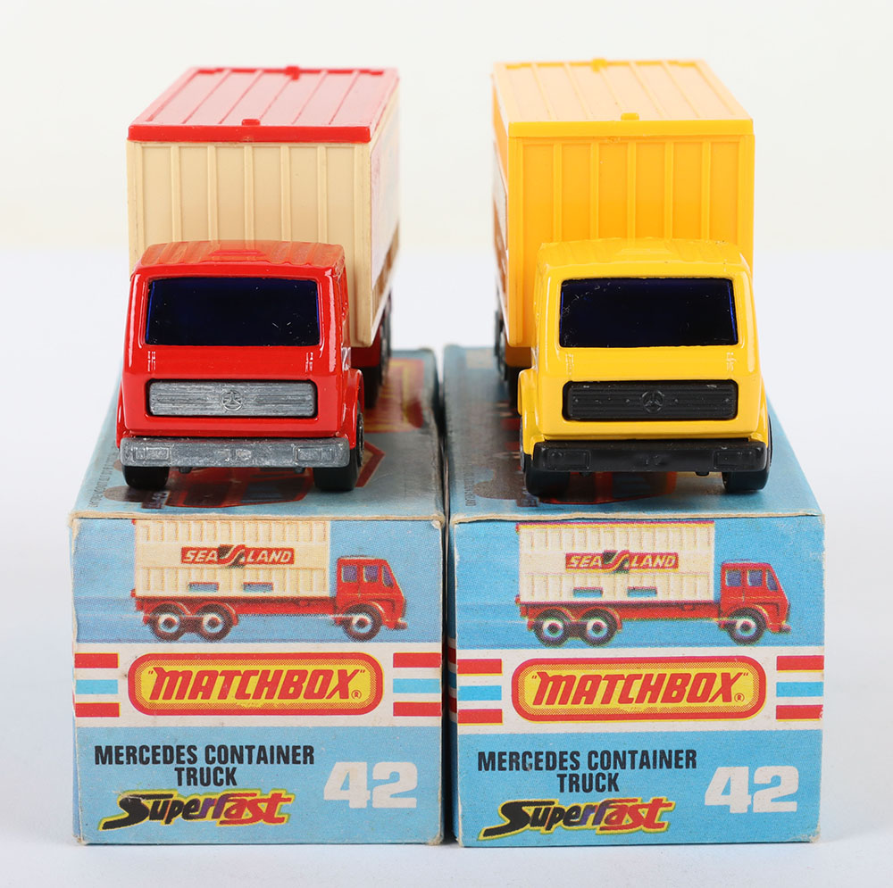 Two Matchbox Lesney Superfast MB-42 Container Truck Boxed Models - Bild 3 aus 5