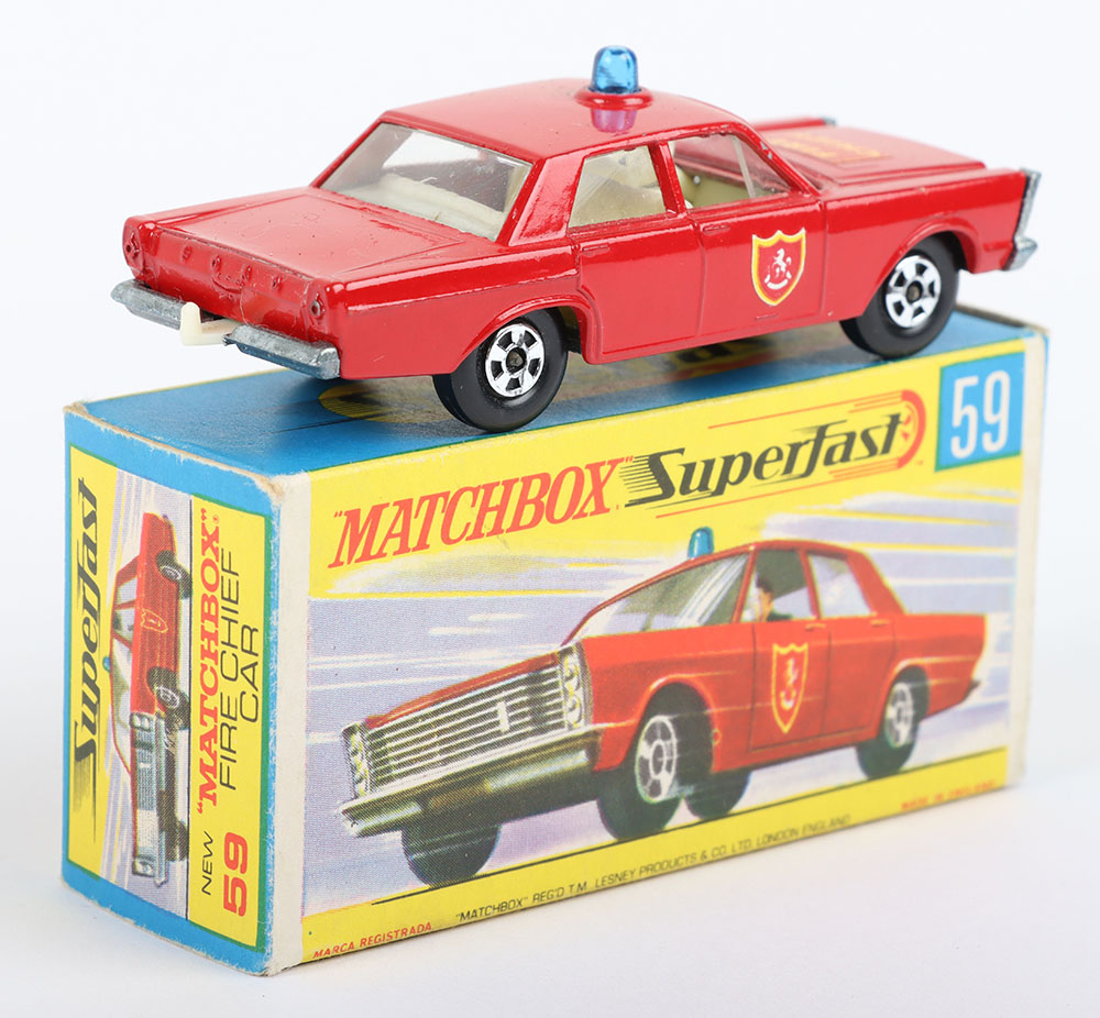 Matchbox Lesney Superfast MB-59 Ford Galaxie Fire Chief Car with Red body - Bild 2 aus 5