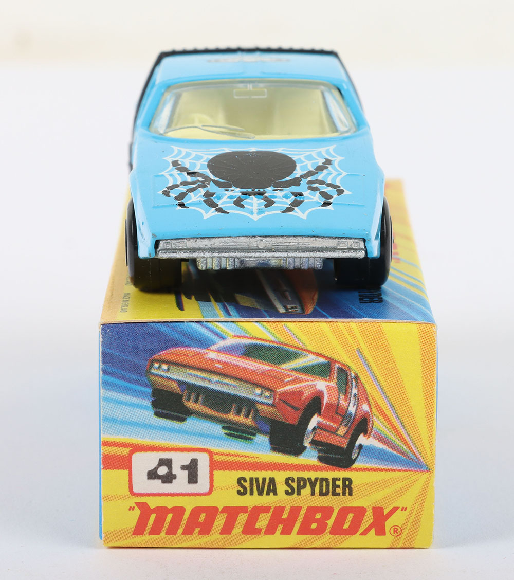 Matchbox Lesney Superfast MB-41 Siva Spyder with LIGHT BLUE body and rarer CLEAR glass - Image 3 of 5