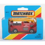 Matchbox Lesney Superfast MB-35 Merryweather SNORKEL Fire Engine with LOS ANGELES CITY FIRE DEPT