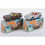 Two Matchbox Lesney Superfast Porsche Turbo Boxed Models
