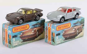 Two Matchbox Lesney Superfast Porsche Turbo Boxed Models
