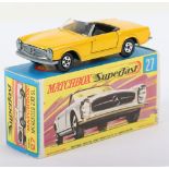 Matchbox Lesney Superfast MB-27 Mercedes 230 SL variation with DARK Yellow body