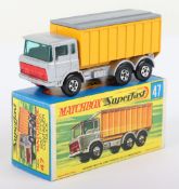 Matchbox Lesney Superfast MB-47 DAF Tipper Container Truck, Transitional model