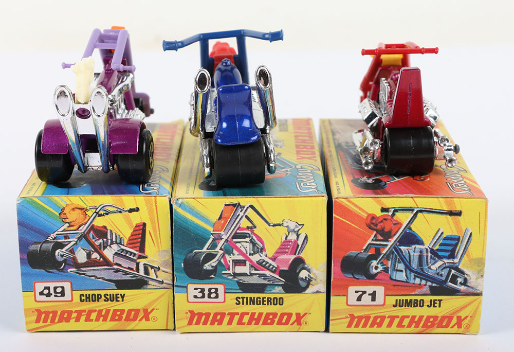 Three Matchbox Lesney Superfast CHOPPERS Bikes Boxed Models - Image 4 of 5