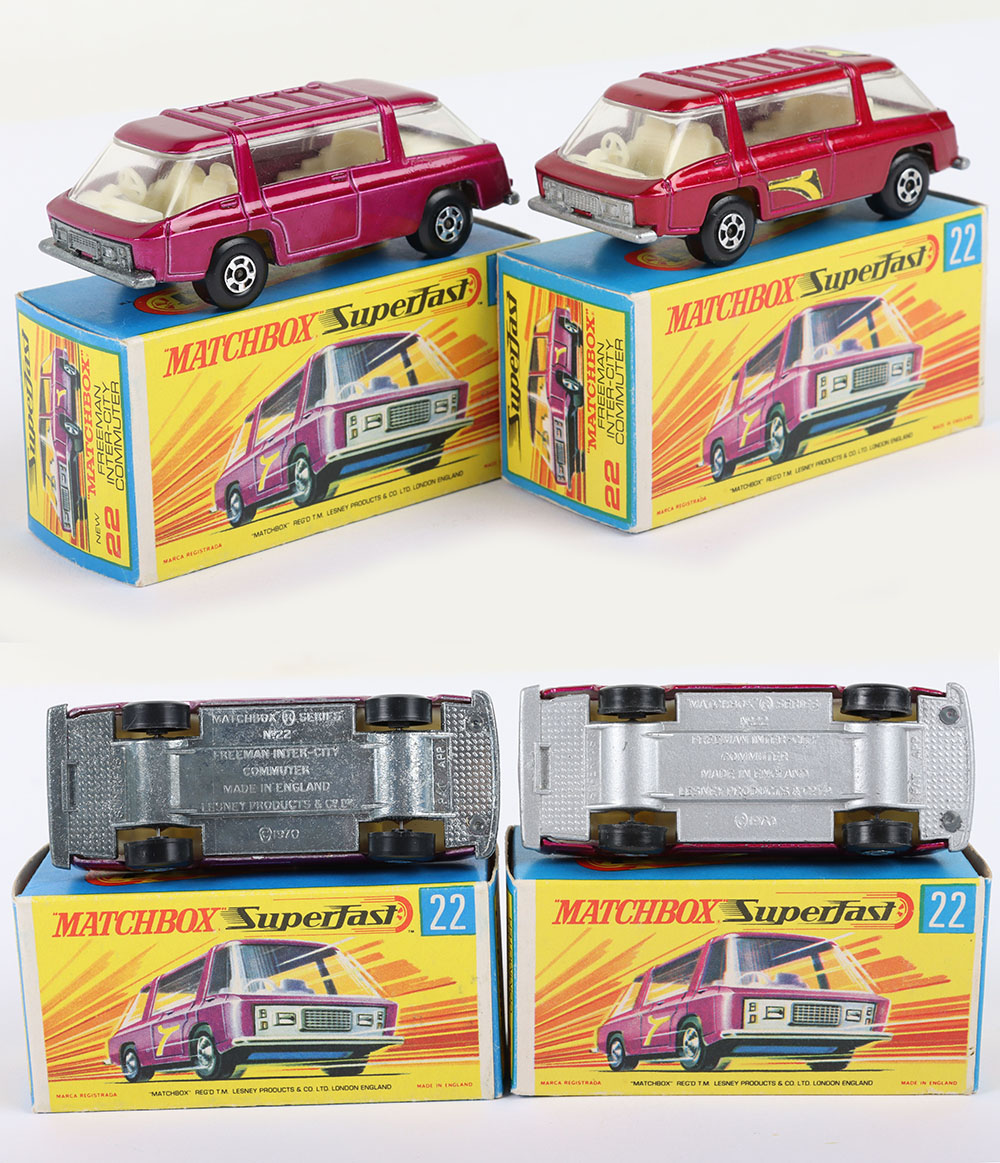 Two Matchbox Lesney Superfast Freeman Intercity Commuter Boxed Models
