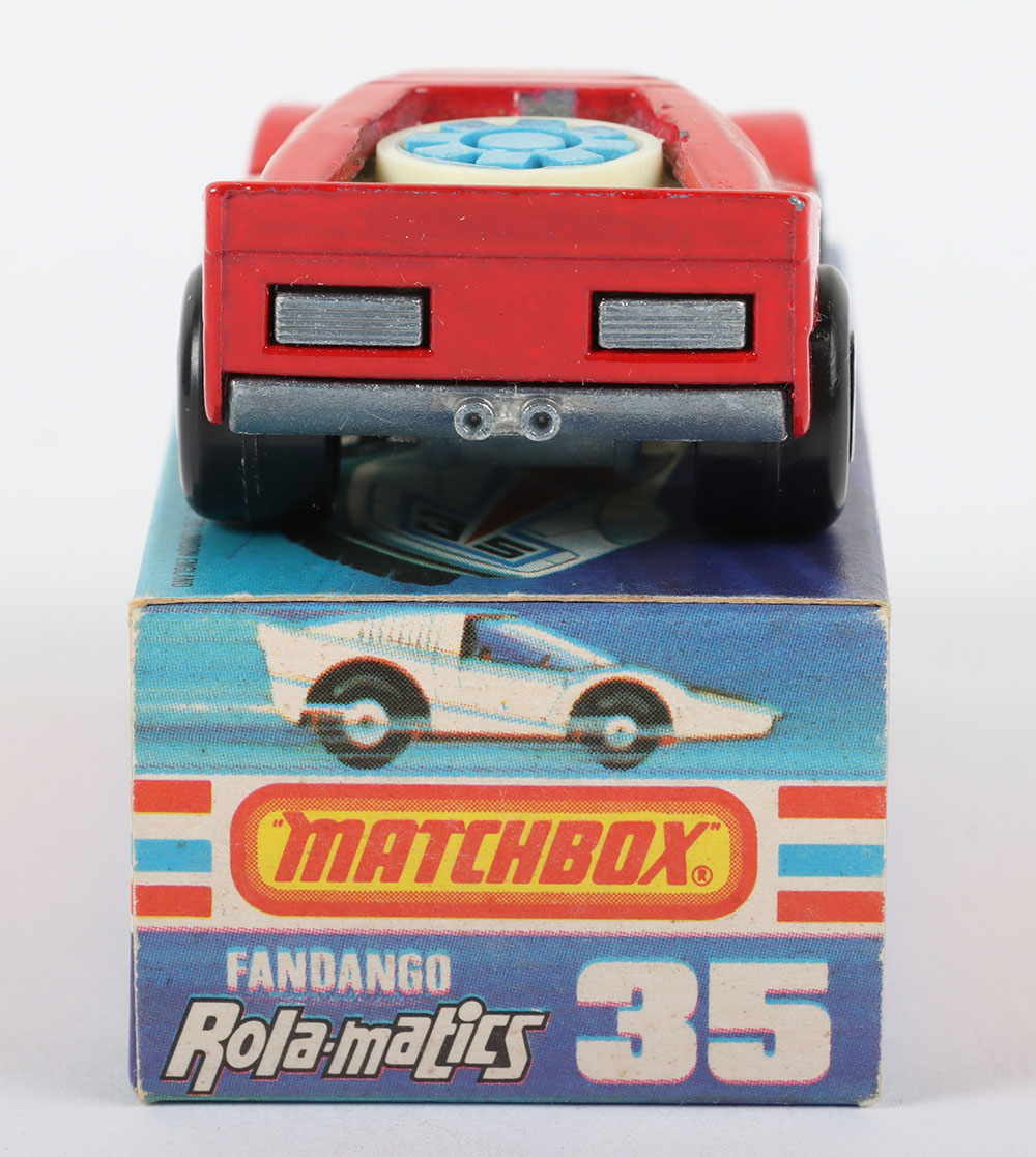 Matchbox Lesney Superfast MB-35 Fandango, scarce variation with DARK RED body & SUN label - Image 4 of 5