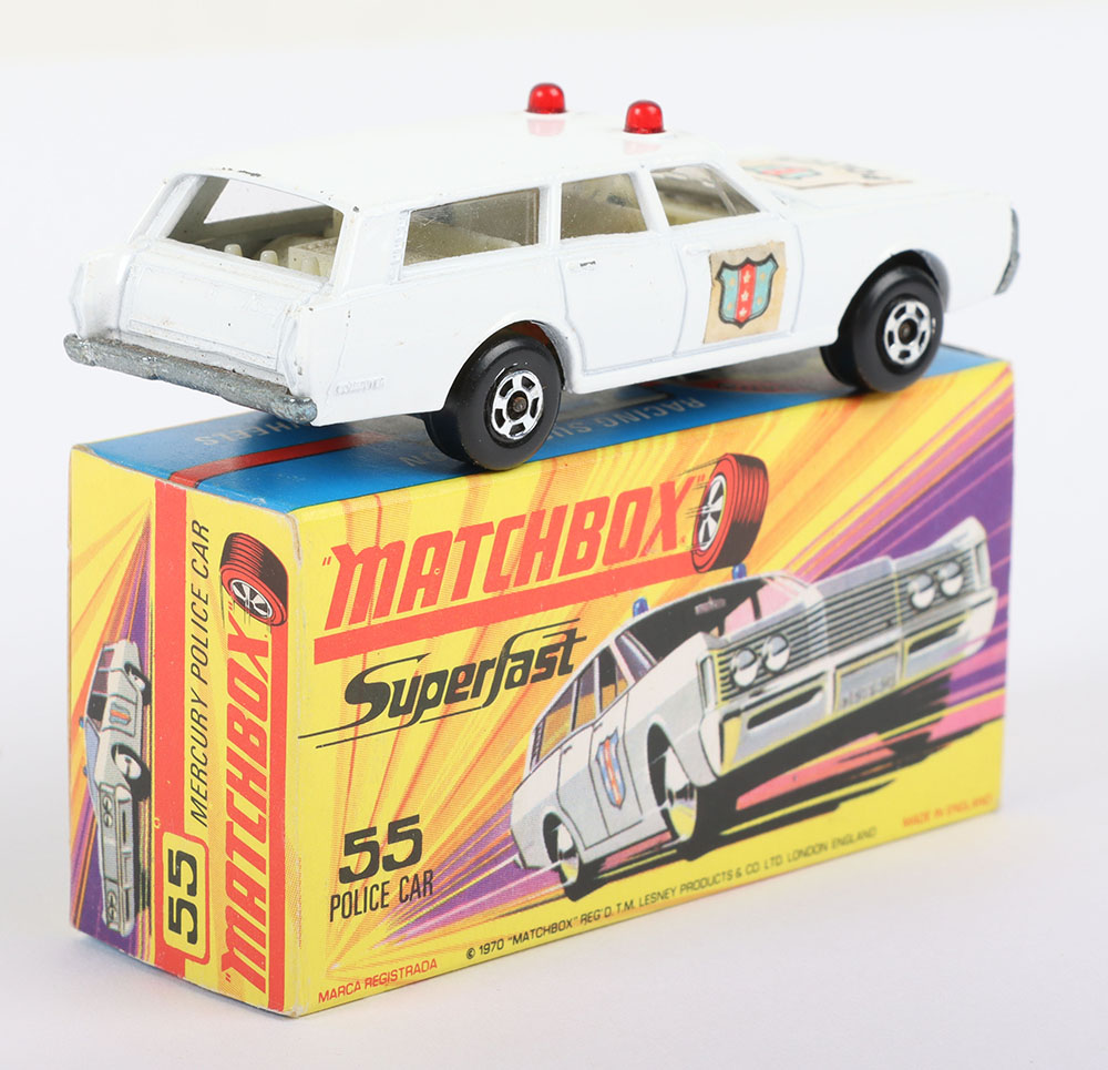 Matchbox Lesney Superfast MB-55 Police Car with rarer POLICE SHIELD Hood label and SHIELD side label - Bild 3 aus 7