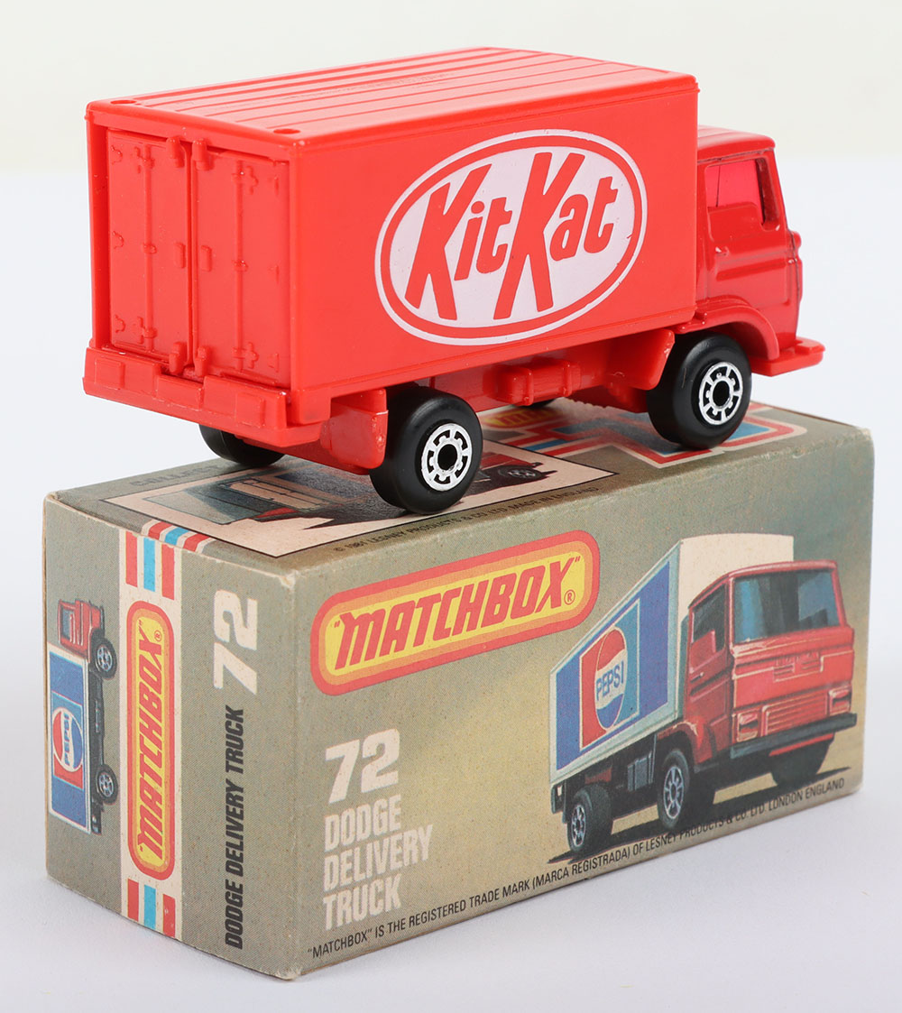 Matchbox Lesney Superfast MB-72 Dodge Delivery Truck with RED KIT KAT body - Image 2 of 5