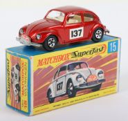 Matchbox Lesney Superfast MB-15 Volkswagen with RED body and 137 labels