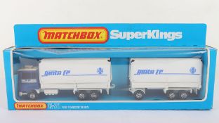 Matchbox Superkings K-21 Ford Transcontinental Santa Fe Truck & Trailer