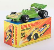 Matchbox Lesney Superfast MB-24 Team Matchbox with LIGHT METALLIC GREEN body