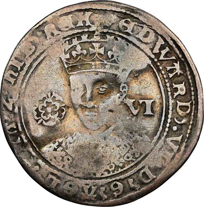 NGC Fine Details Edward VI (1551-53) Sixpence, 