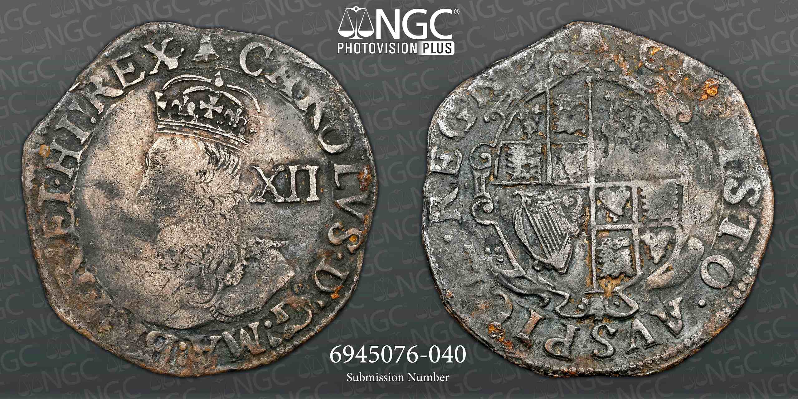 NGC VF Details, Charles I (1634-35) Shilling S-2791  - Image 3 of 3