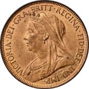 NGC MS 64 RB Victoria (1837-1901) Halfpenny 1901, 