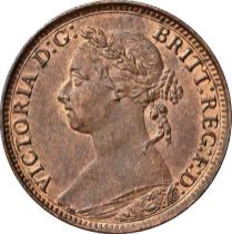NGC MS 62 BN Victoria (1837-1901), Farthing, 1886,