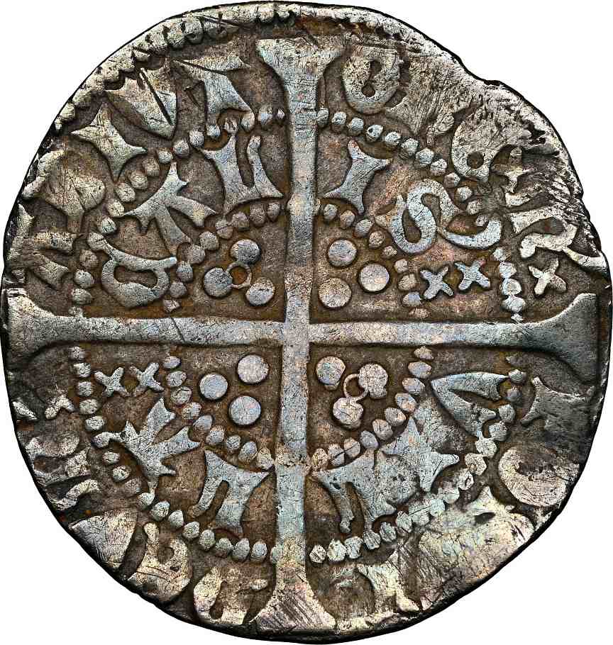 NGC VF Details, Henry VI (1422-30) Halfgroat, Calais,  - Image 2 of 3