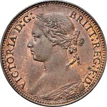 NGC MS 64 BN Victoria (1837-1901) Farthing 1878,