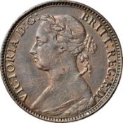 NGC XF Details Victoria (1837-1901), Farthing 1881, 3 Berries, 