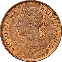 NGC MS 63 RB Victoria (1837-1901), Farthing 1885,