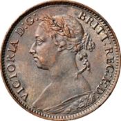NGC MS 61 BN Victoria (1837-1901), Farthing, 1887, 