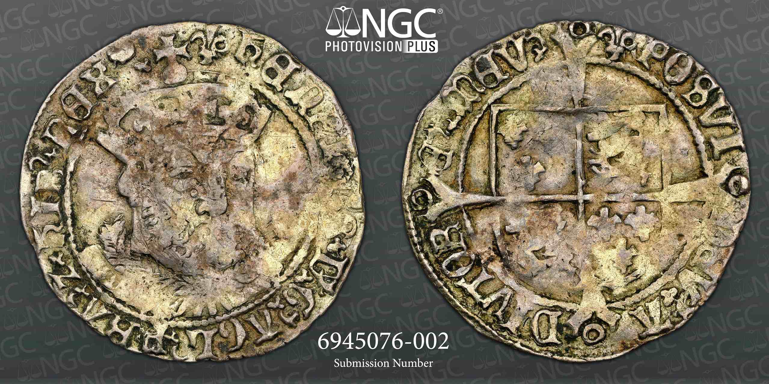 NGC VF Details Henry VII (1544-47) Groat, S-2369A  - Bild 3 aus 3