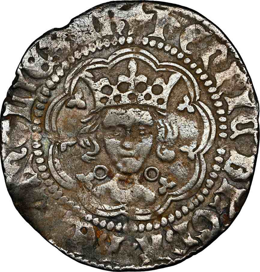 NGC VF Details, Henry VI (1422-30) Halfgroat, Calais, 