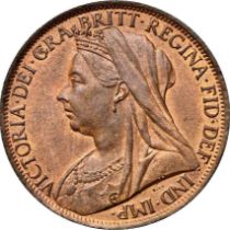 NGC MS 63 Victoria (1837-1901) Penny, Low Sea Level,