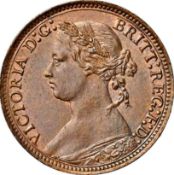 NGC MS 61 BN Victoria (1837-1901), Farthing 1878, 